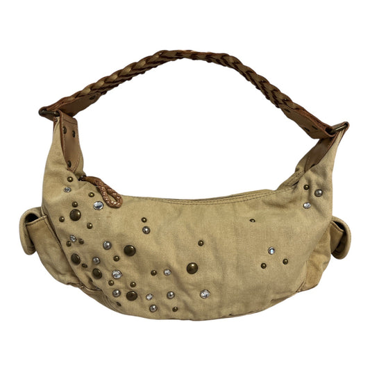 Fossil ZB9753 Canvas Shoulder Bag – Y2K Retro Boho, Studded & Rhinestone