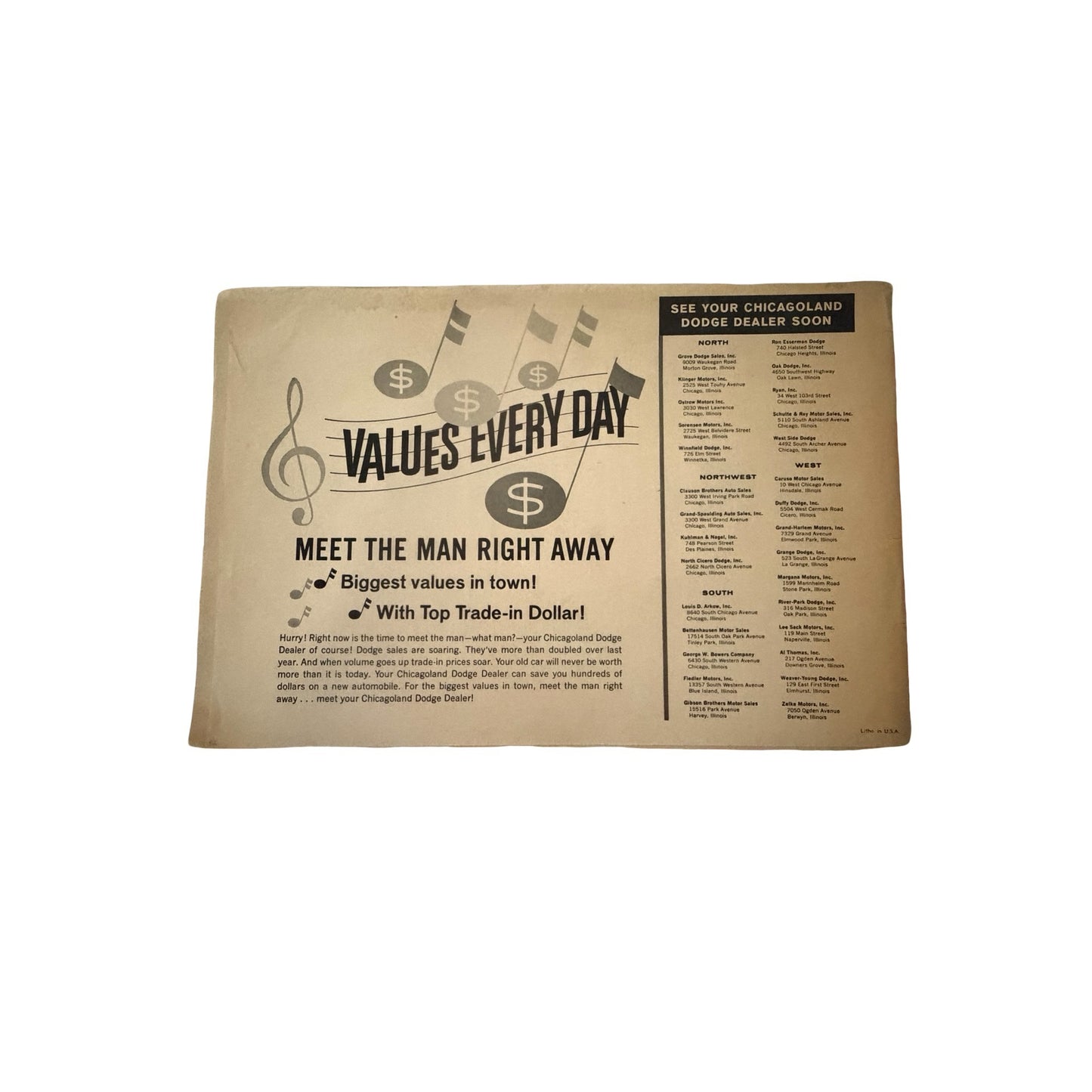 1963 Dodge Full Size Car Comparison Sales Brochure Extra Value Chrysler Dealer Advertising