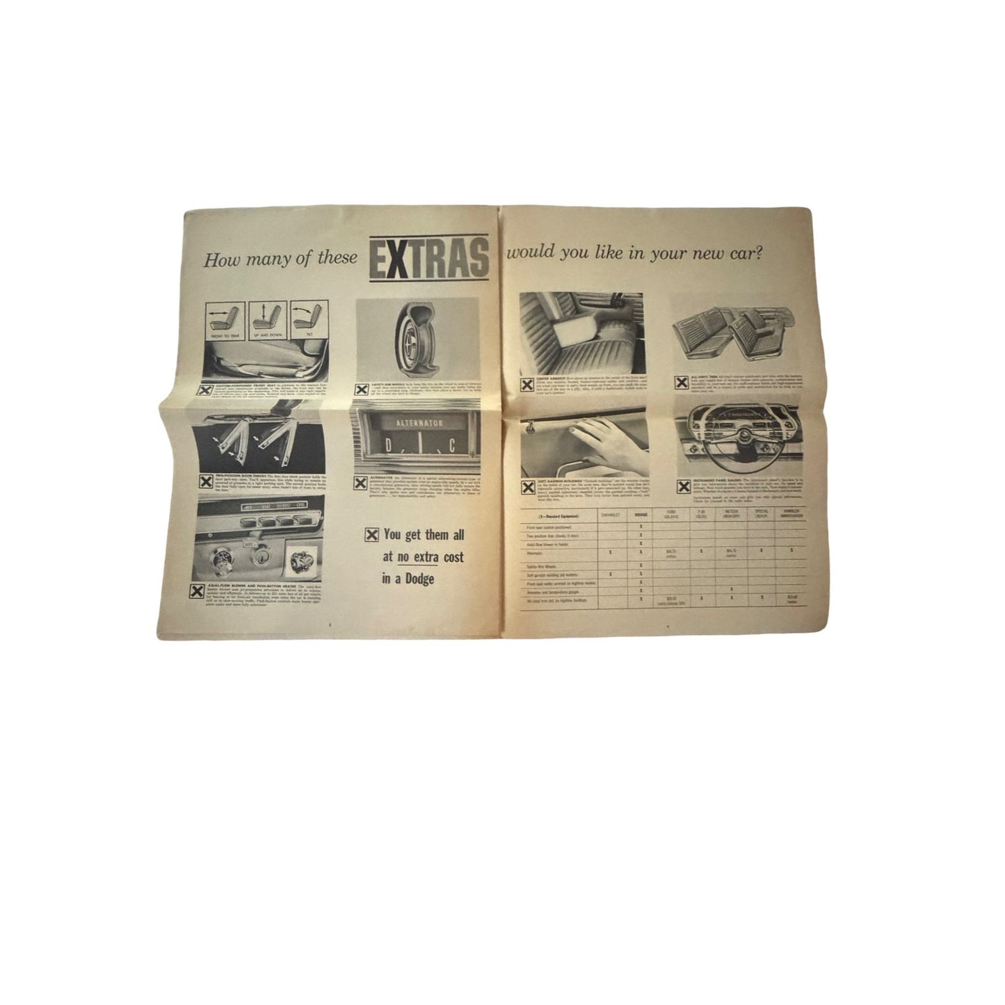 1963 Dodge Full Size Car Comparison Sales Brochure Extra Value Chrysler Dealer Advertising