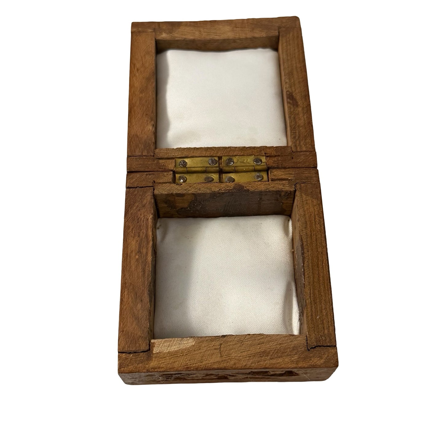 Carved Wooden Trinket Box Floral Inlay Jewelry Box Handmade Keepsake Storage Box