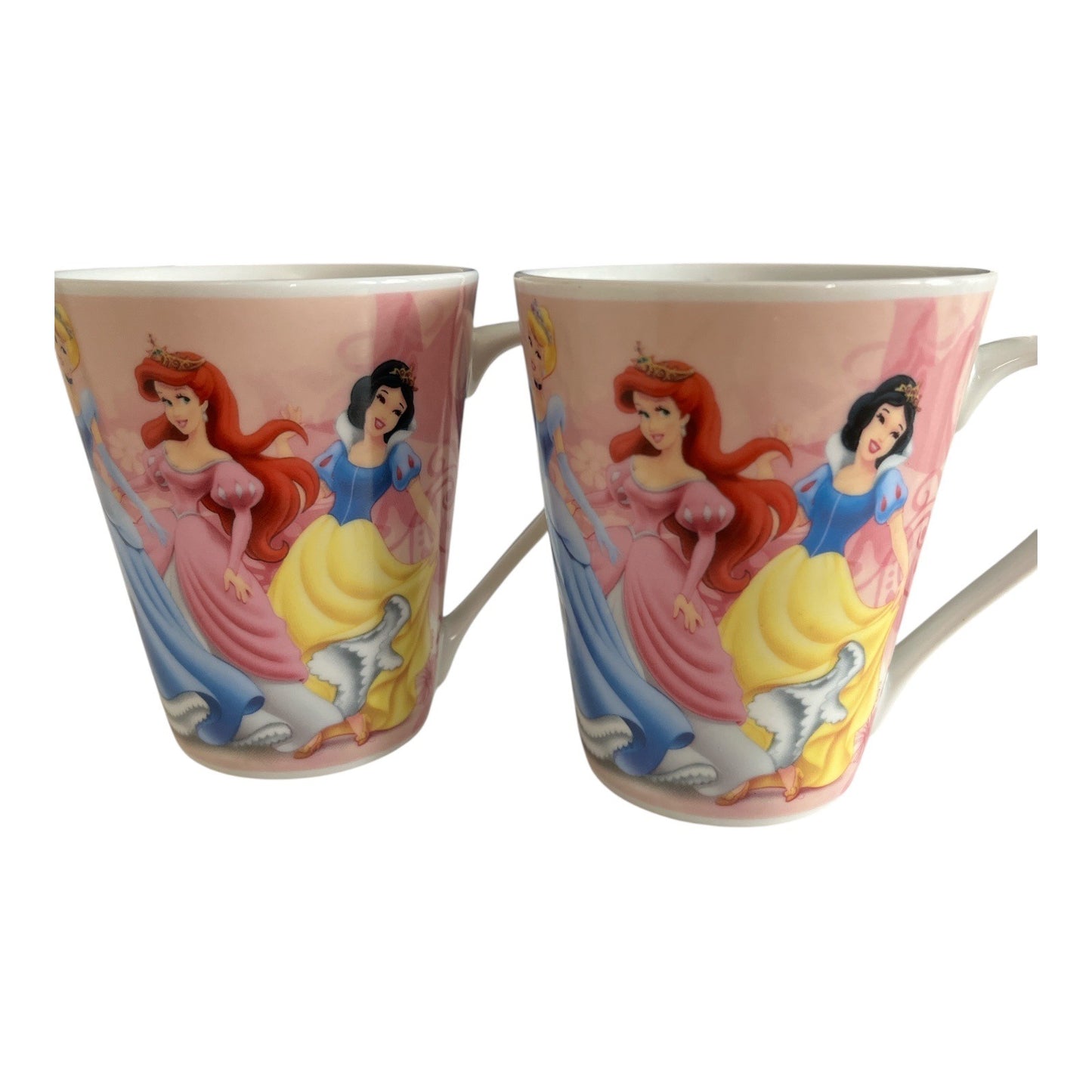 Disney Princess Ceramic Mug Set of 2 – Ariel, Snow White, Cinderella, Belle, Aurora, Jasmine