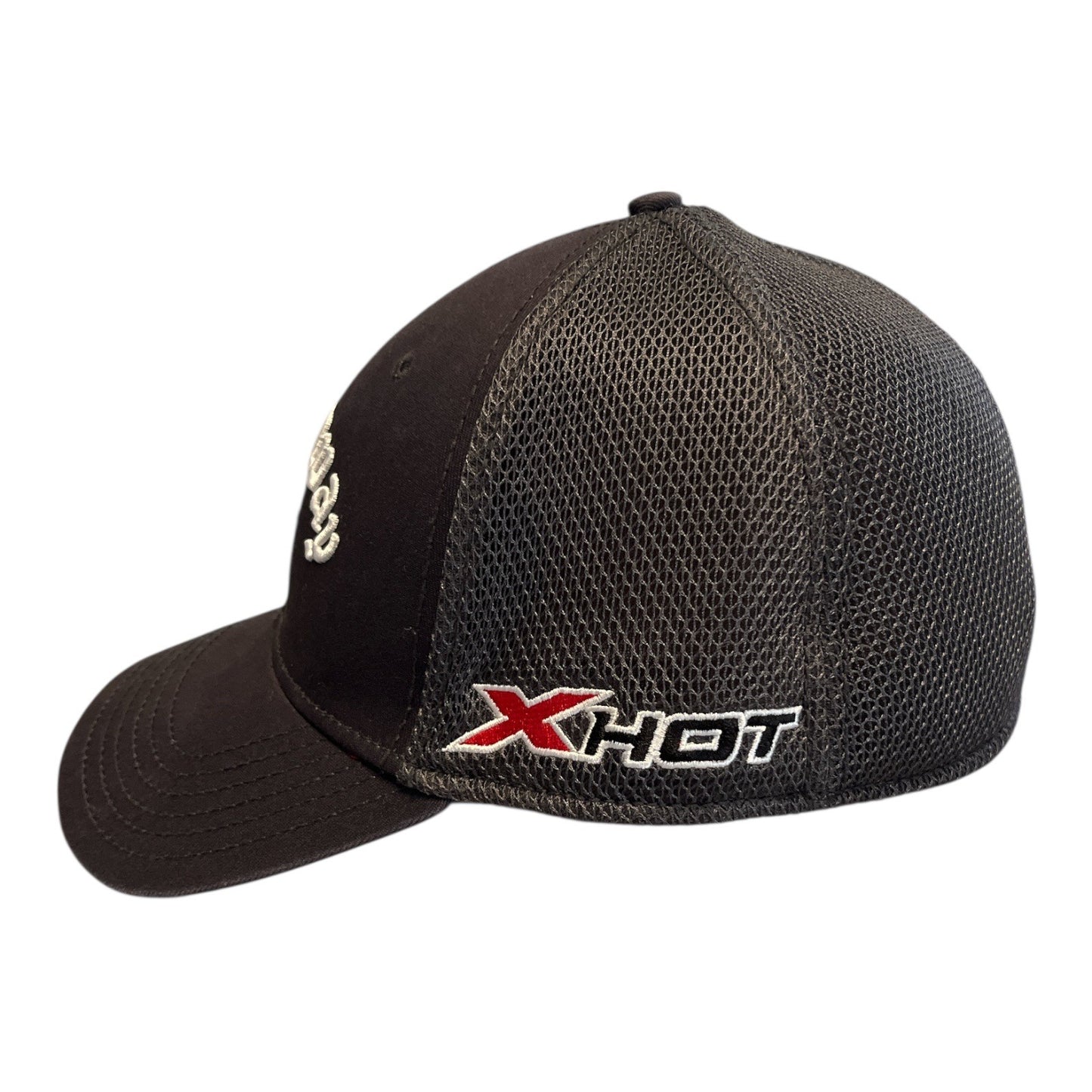 Callaway X Hot Golf Hat Black Mesh Fitted Cap Odyssey Logo L/XL