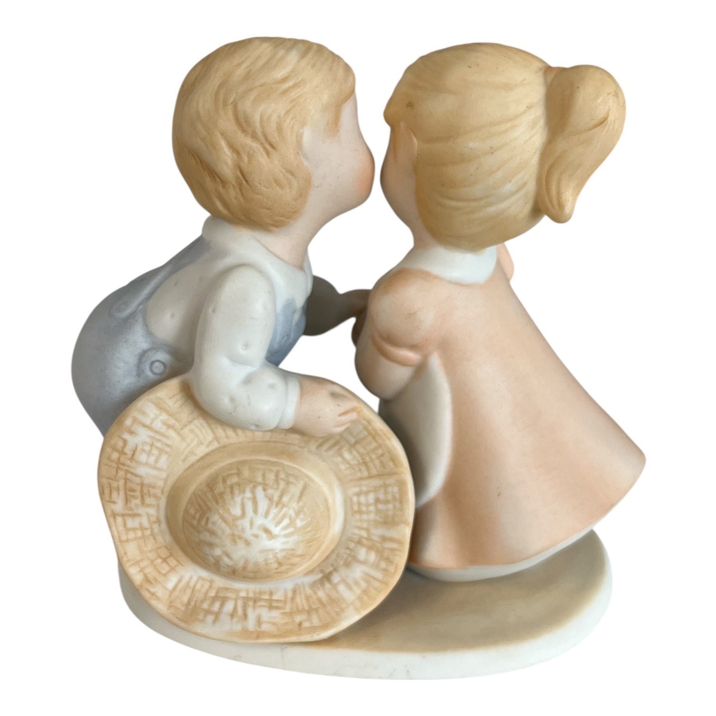 Homco Circle of Friends First Kiss Figurine Vintage Bisque Porcelain