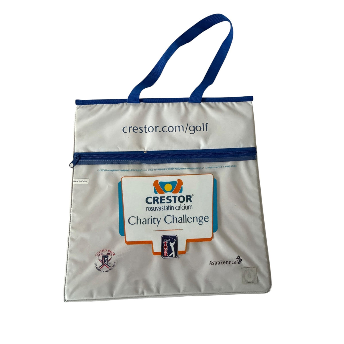 Vintage 2004 Crestor Charity Challenge PGA Tour Golf Tote Bag 15x14