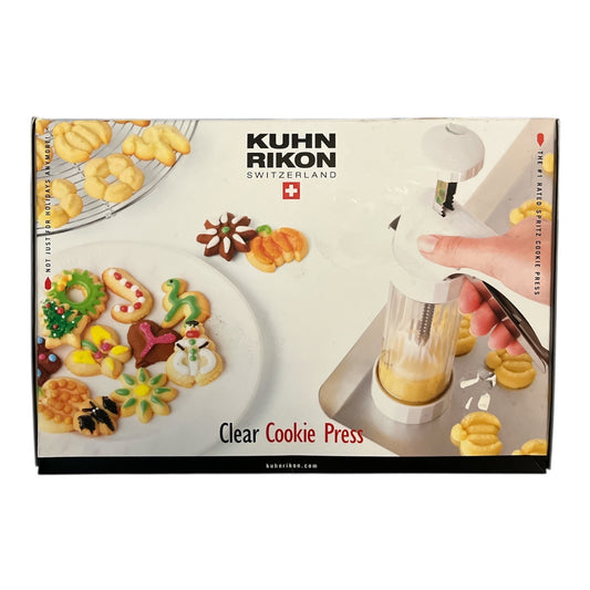 Kuhn Rikon Clear Cookie Press – 14 Disks – Model 2460 – Original Box & Instructions