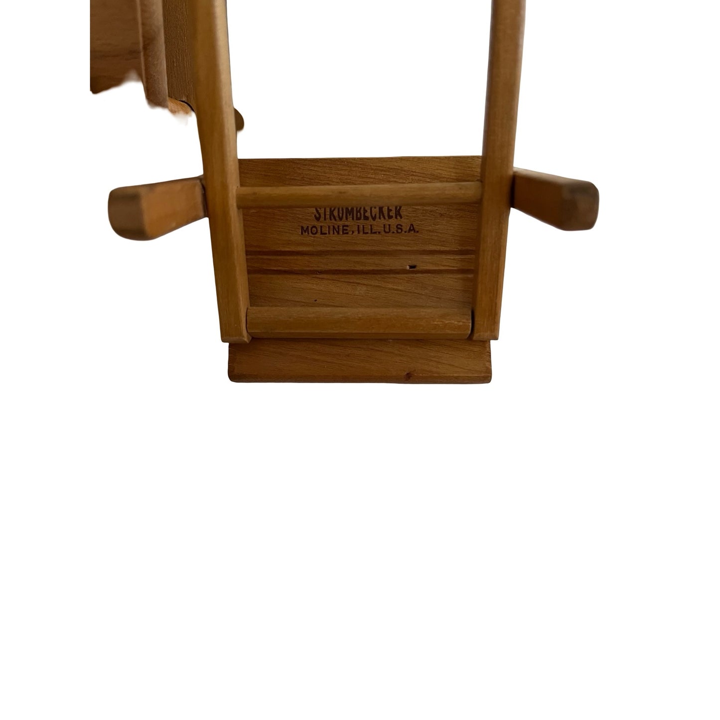 Vintage Strombecker Dollhouse Rocking Chair & Folding Chair Set Wood 1:6 Scale MCM