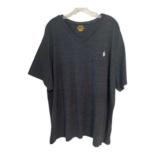 Polo Ralph Lauren Men's 2XB V-Neck T-Shirt – Black Heather – 100% Cotton