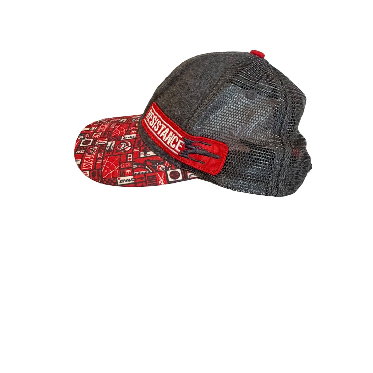Disney Parks Star Wars Resistance Trucker Snapback Hat Gray Red Mesh Adjustable Cap