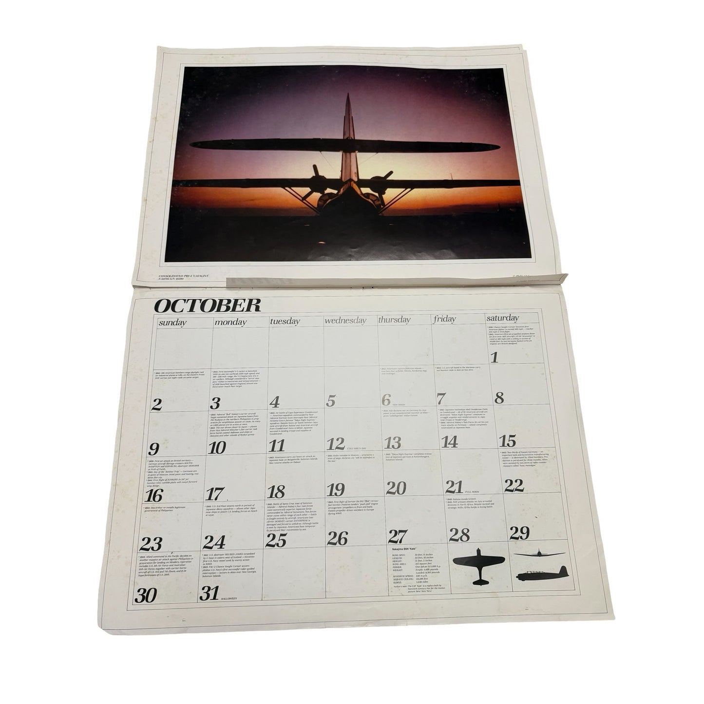 1983 Ghosts A Time Remembered Warbirds Aviation Calendar Partial Philip Makanna 20x28