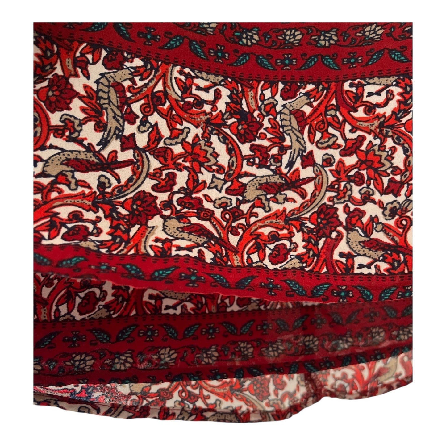 EST. 1946 Women’s XL Red Floral Paisley Sleeveless Layered Blouse