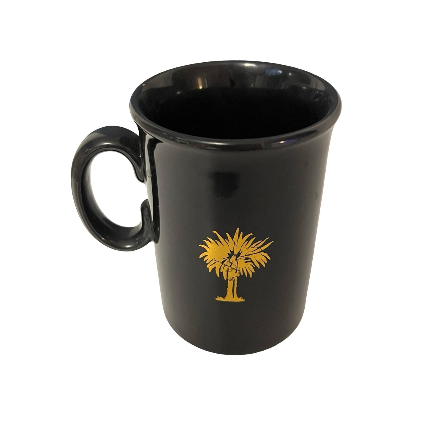 Vintage South Carolina State Seal Mug Black Gold Ceramic Coffee Cup Made in England