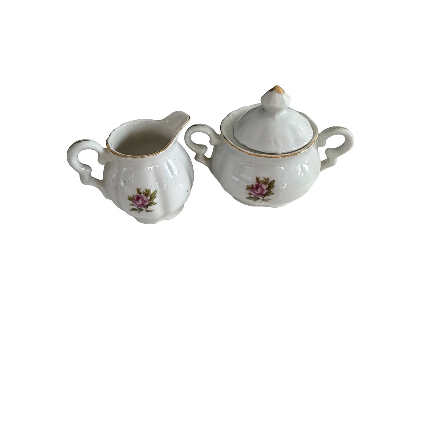 Vintage Cedar Point Souvenir Creamer Sugar Bowl with Lid Mini Tea Set Ohio
