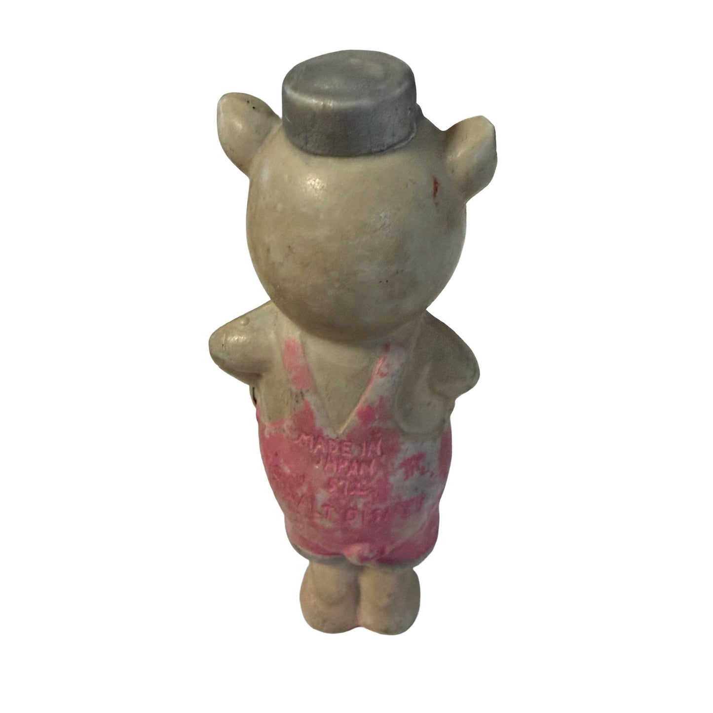 Vintage Walt Disney Three Little Pigs Drummer Figurine Made In Japan Salt Dish 4.5"