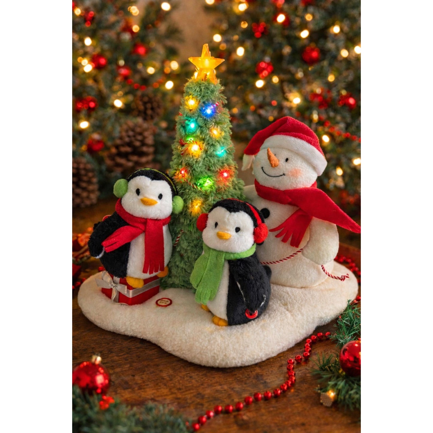 Hallmark Jingle Pals 2006 Animated Snowman Penguins Christmas Tree Sings Rockin Around
