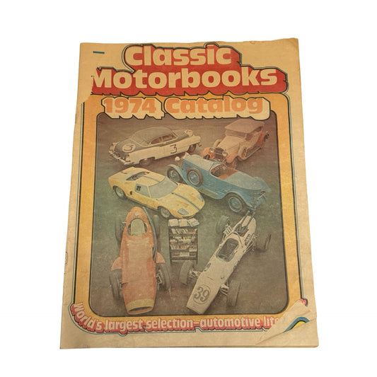 Vintage Classic Motorbooks 1974 Catalog Large Automotive Literature Car Racing Restoration