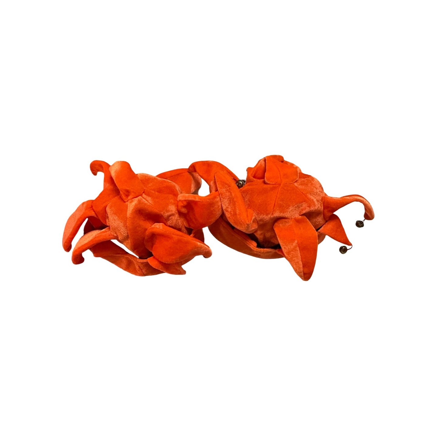Vintage Hup Holland Orange Jester Hats Lot of 2 Holland Soccer Fan Bells Costume Caps