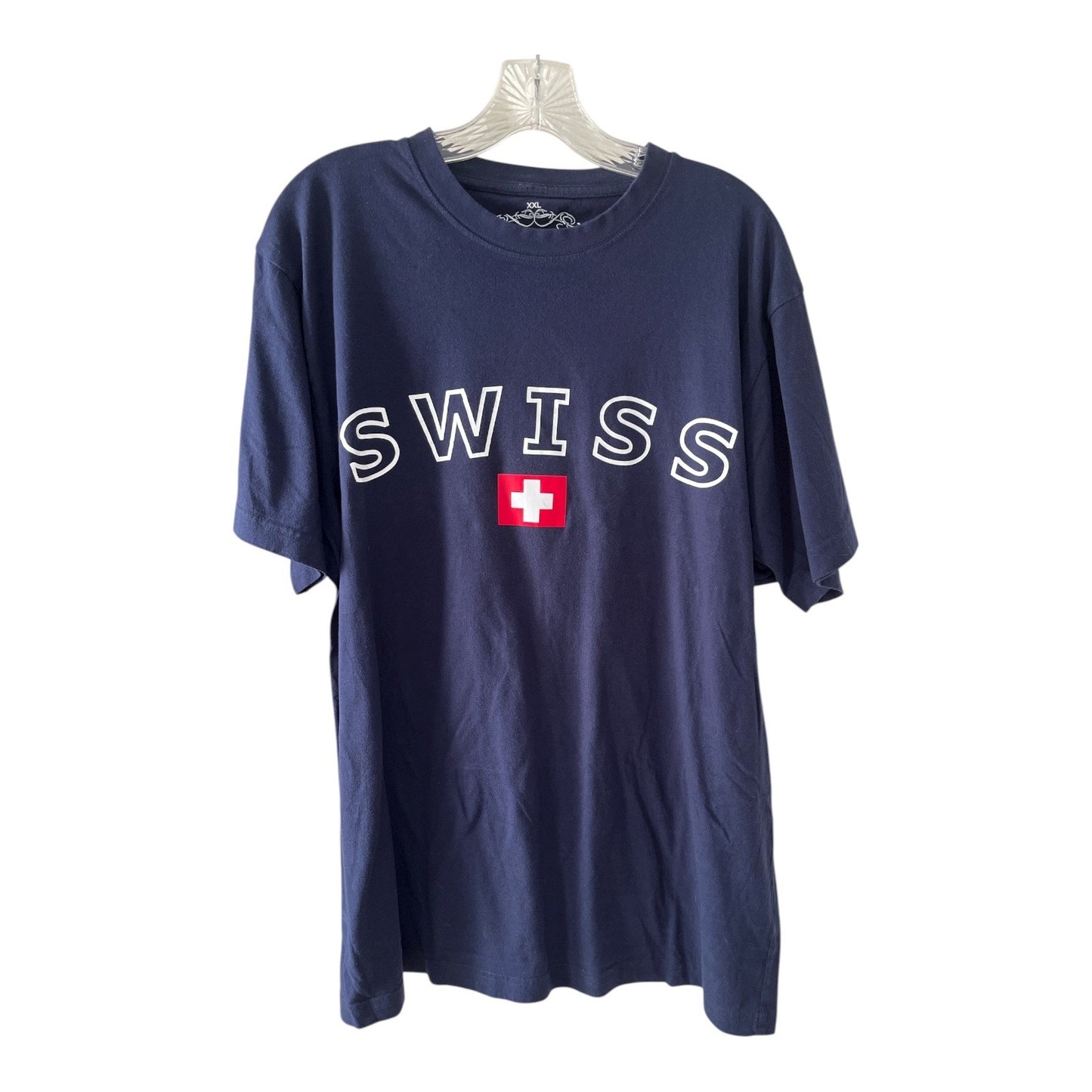 Lot of 2 Splash Arts Switzerland Souvenir T-Shirts – XXL – Zermatt Matterhorn & Swiss Flag Designs
