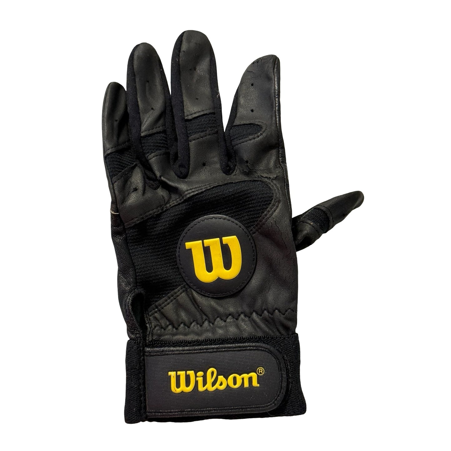 Wilson Black Leather Batting Glove Single Right Hand Adult Medium Baseball Softball