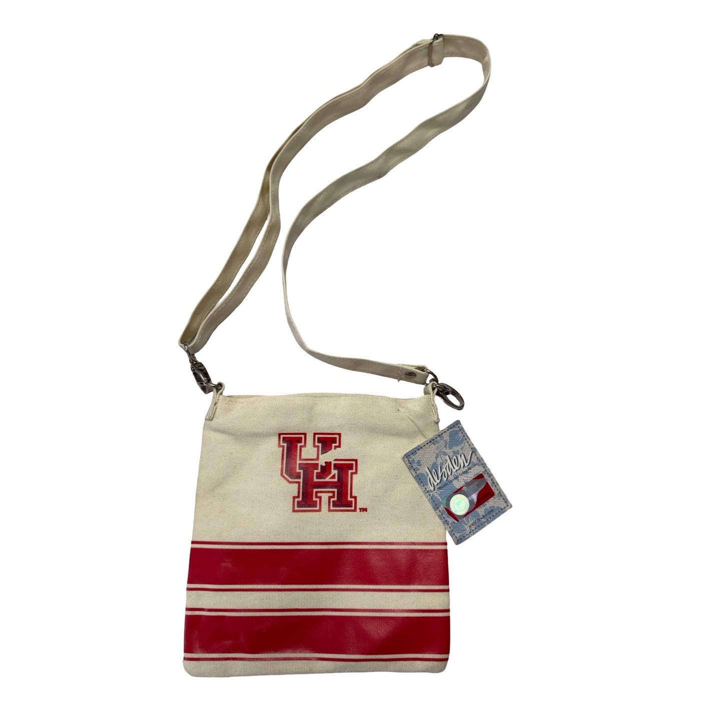 University of Houston UH Crossbody Bag Canvas Shoulder Purse Red White NWT Desden