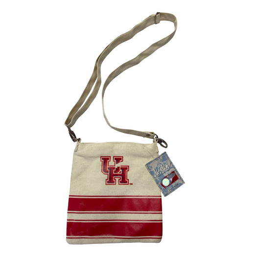 University of Houston UH Crossbody Bag Canvas Shoulder Purse Red White NWT Desden