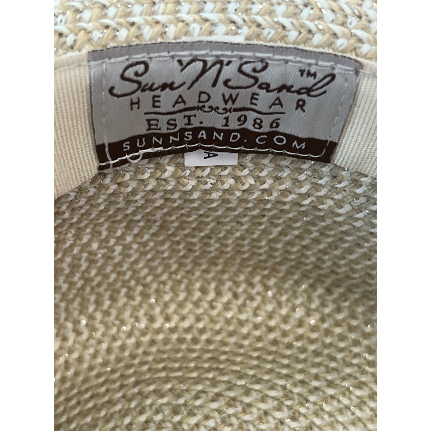 Sun ‘N’ Sand Y2K Wide Brim Hat | Beige Straw with Subtle Sparkle | Packable Resort Style