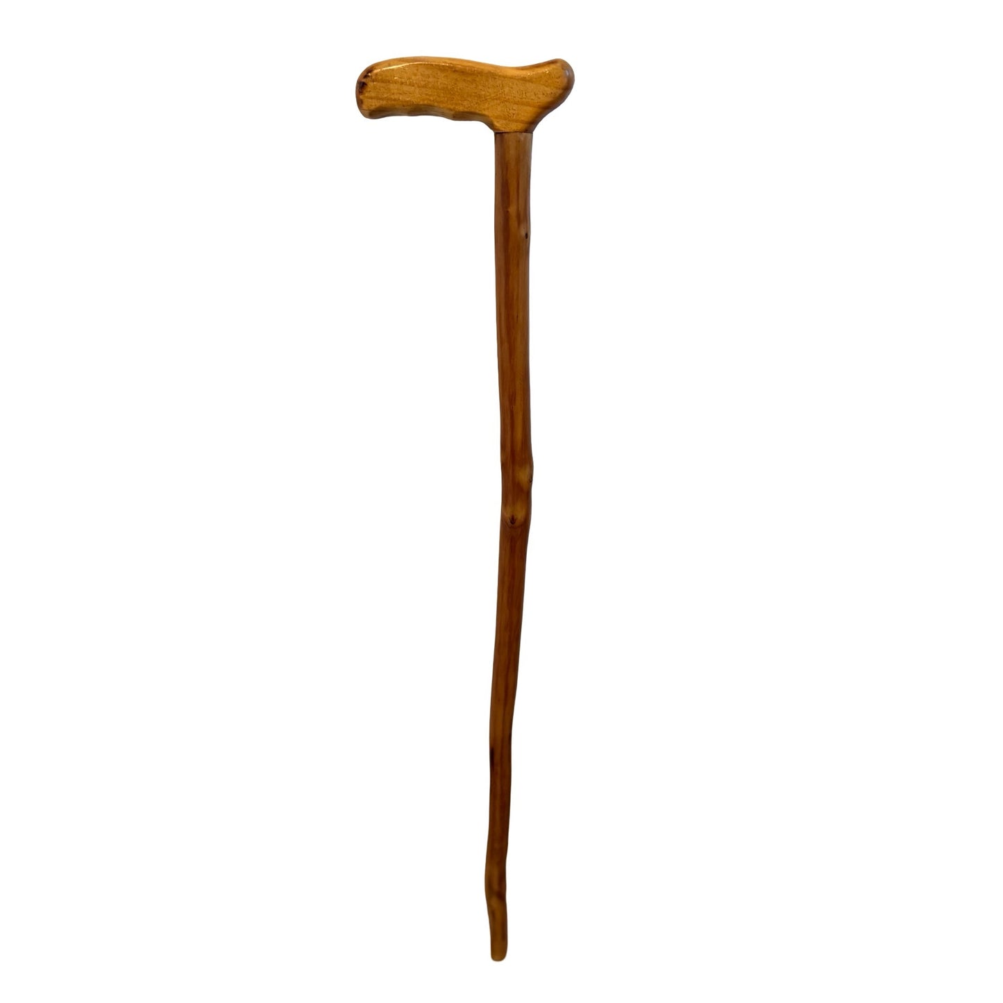 Vintage Hand Carved Wood Walking Cane Stick Rustic Natural Branch 34”