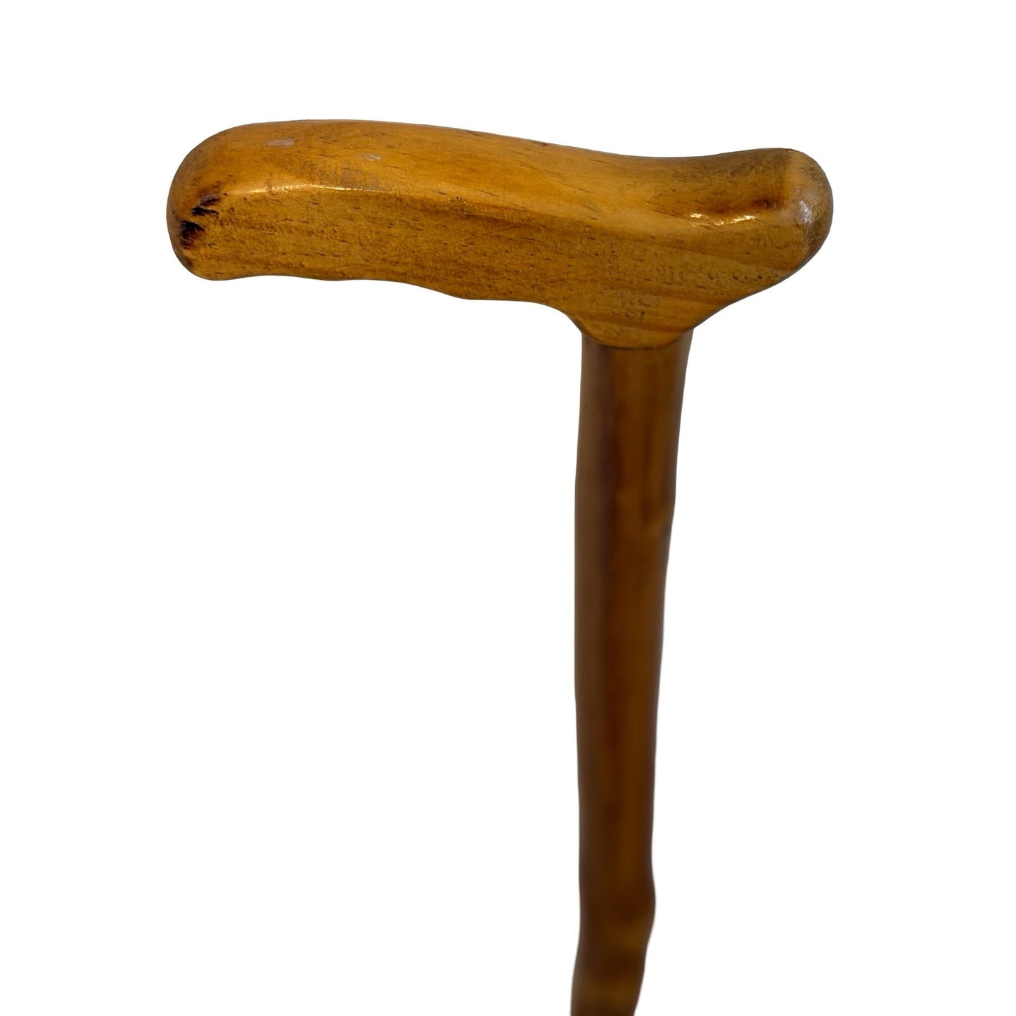 Vintage Hand Carved Wood Walking Cane Stick Rustic Natural Branch 34”