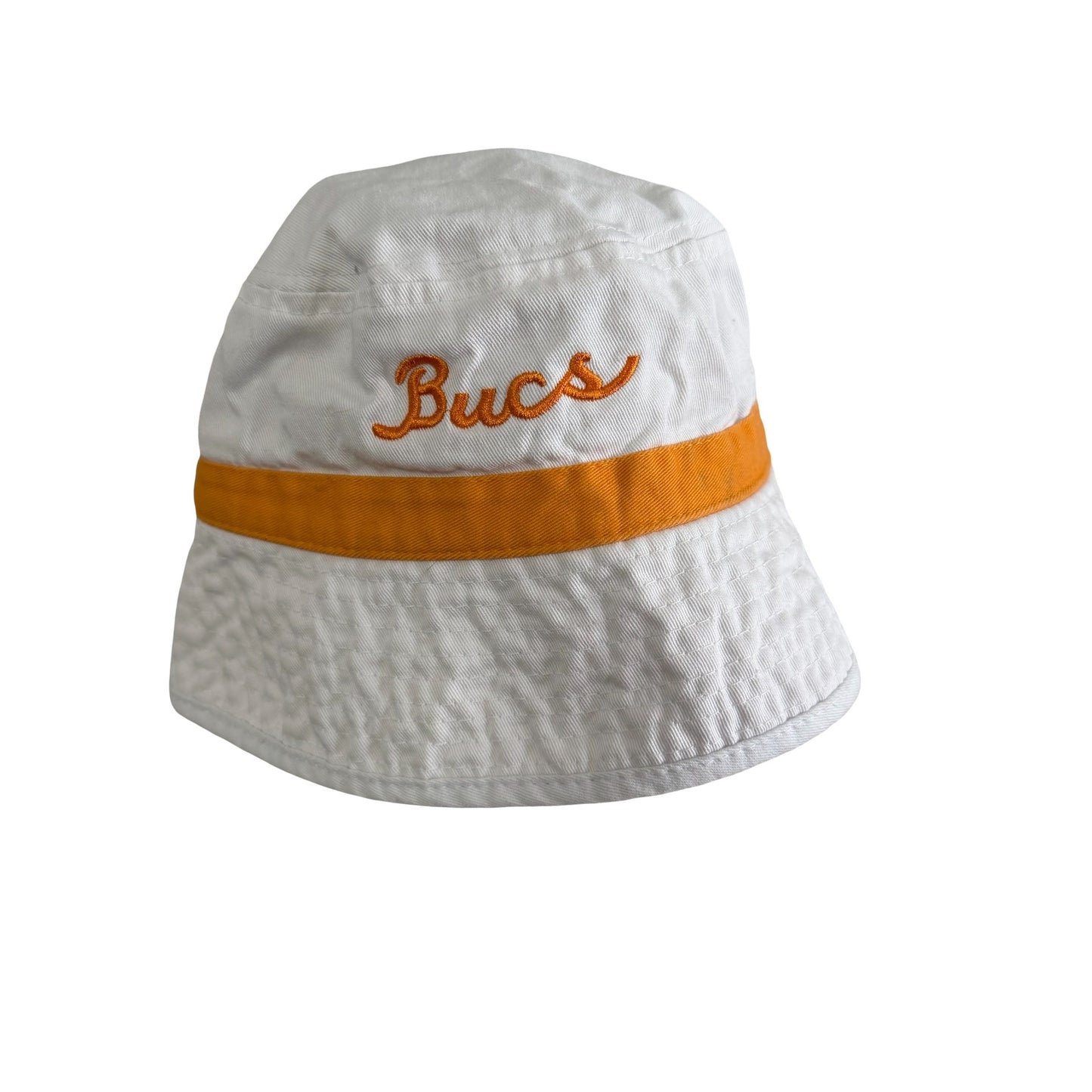 Vintage Hooters Tampa Bay Bucs Bucket Hat White Orange Buccaneers Promo 24"