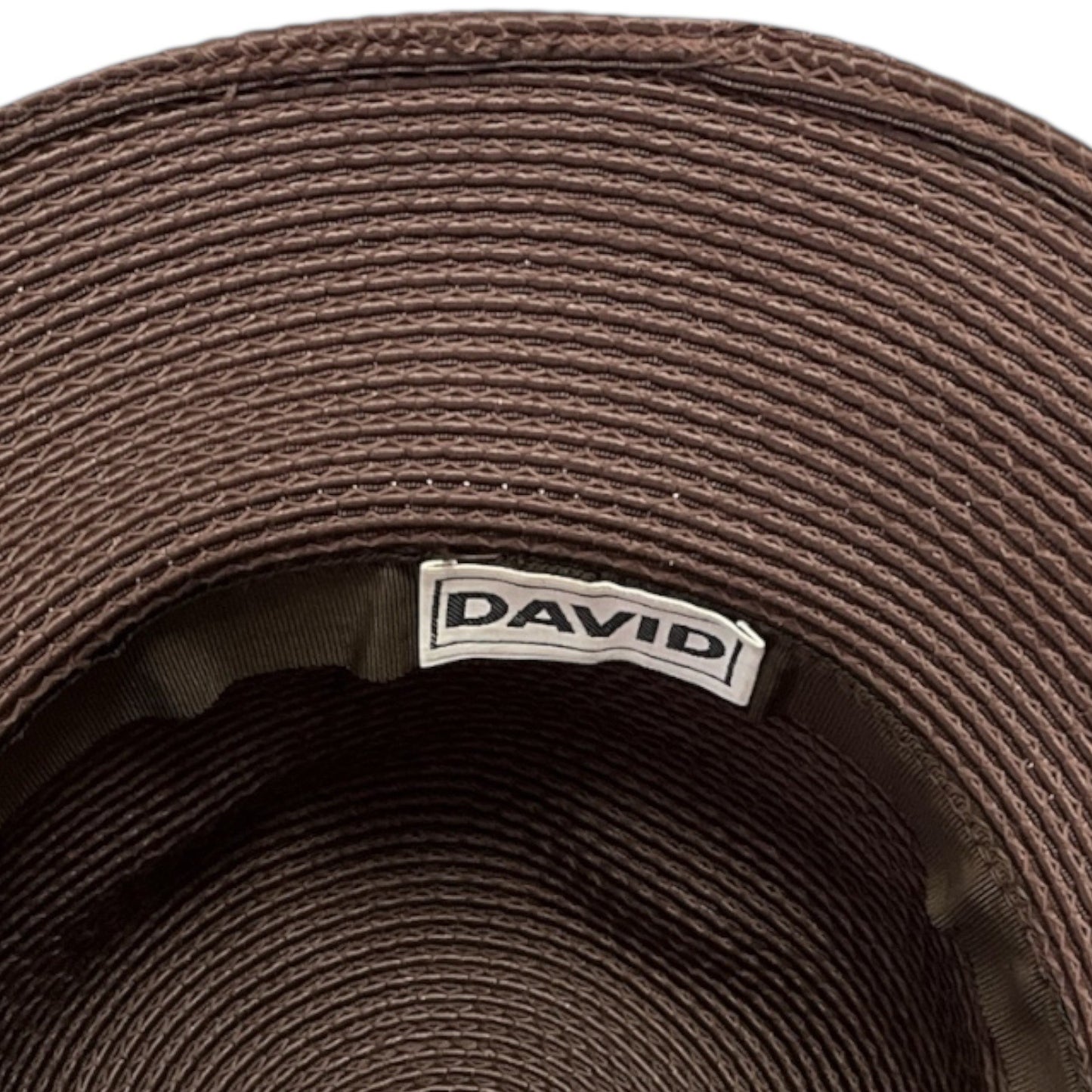 DAVID Brown Woven Bucket Hat – Women’s Classic Sun Hat – 12” Diameter – Late 1990s to Early 2000s