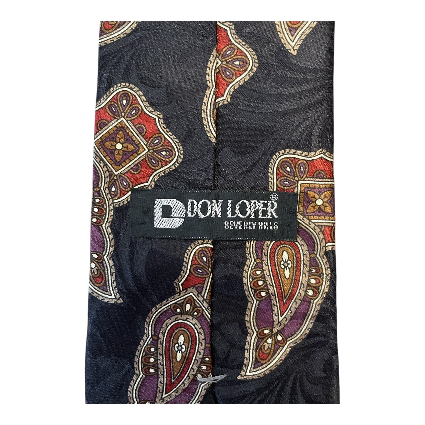 Don Loper Beverly Hills Italian Silk Paisley Tie 60”