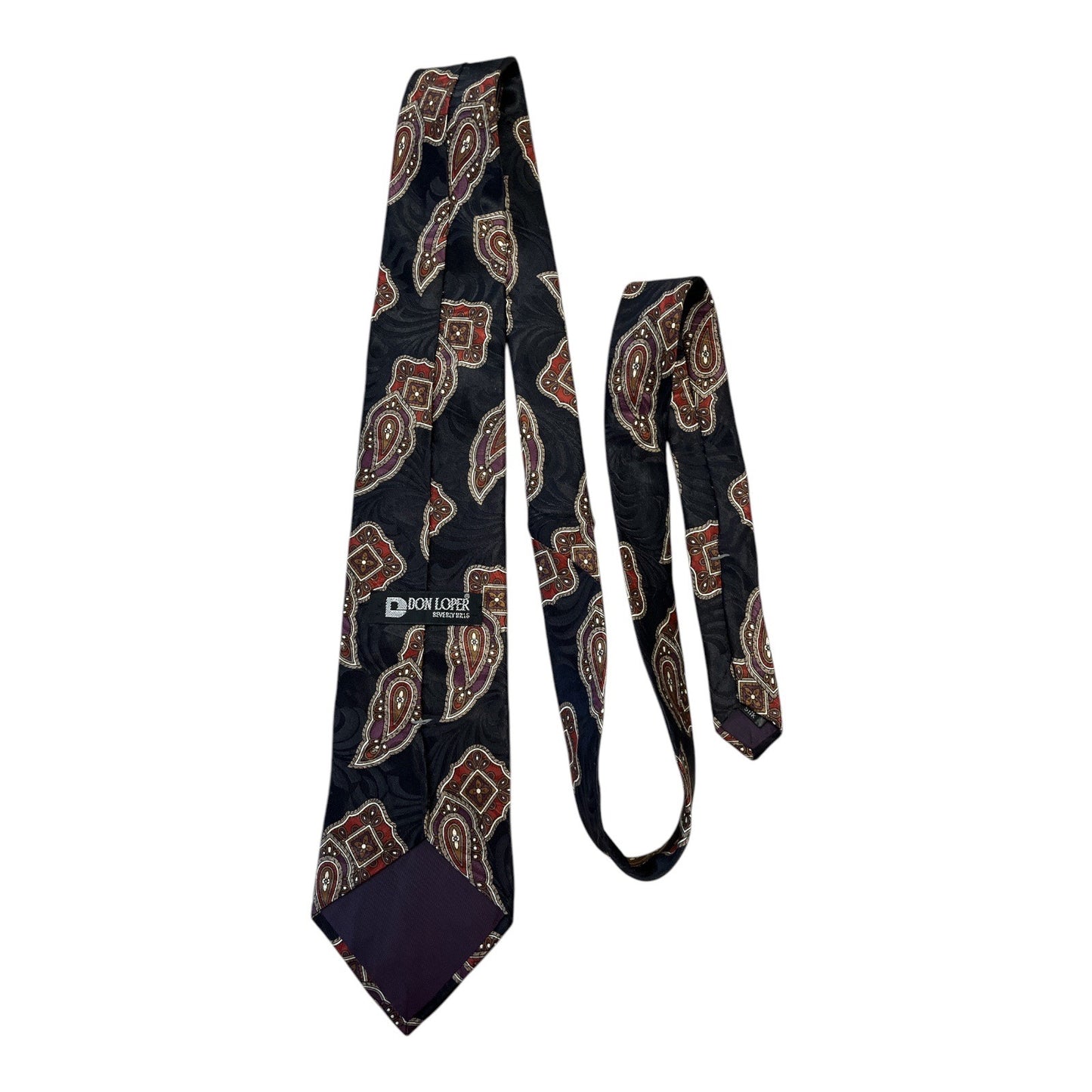 Don Loper Beverly Hills Italian Silk Paisley Tie 60”