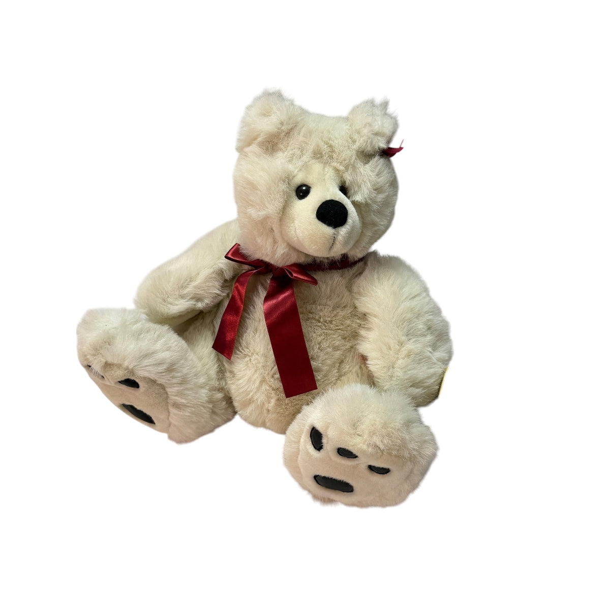 Vintage 1989 Steinbach Bonnie White Teddy Bear Plush The Joy of Giving Book 14 Inch