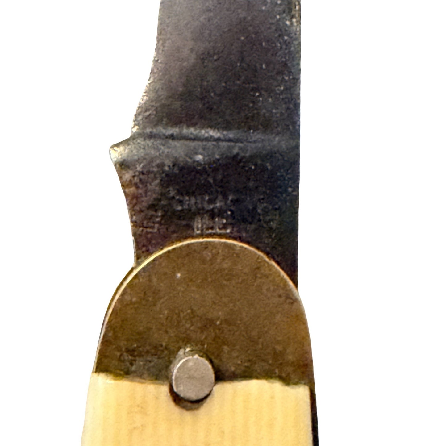 Vintage Industry City Co Chicago Ill Office Knife 2 Blade Pocket Knife Advertising Celluloid Handle
