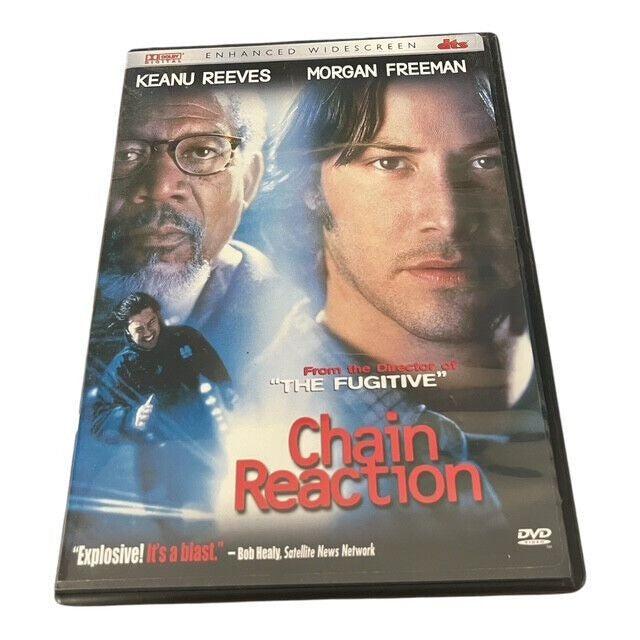 Chain Reaction DVD 1996 Chain Reaction Keanu Reeves Morgan Freeman Action Thriller