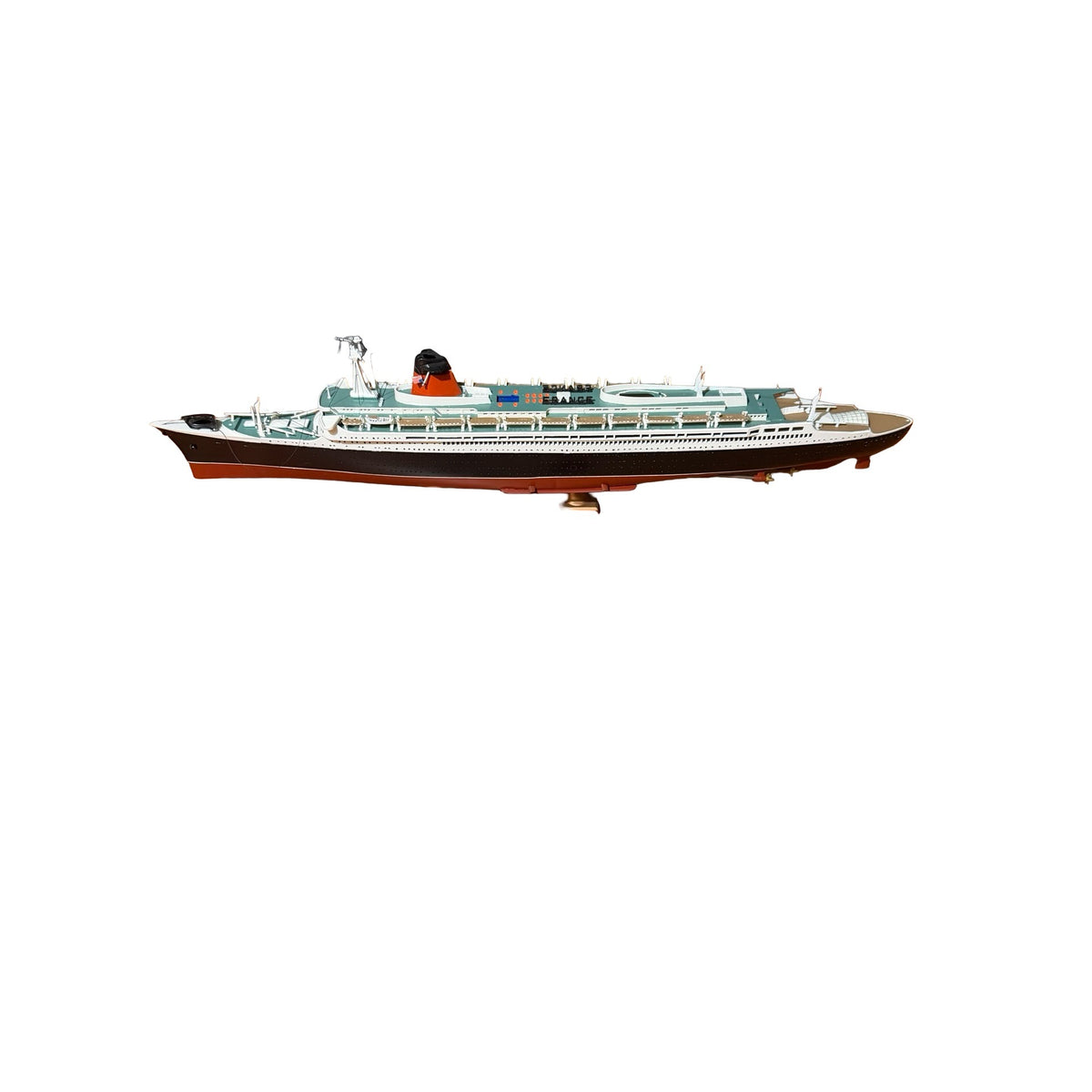Vintage SS France Ocean Liner Ship Model 25 Inch Plastic Nautical Maritime Restoration