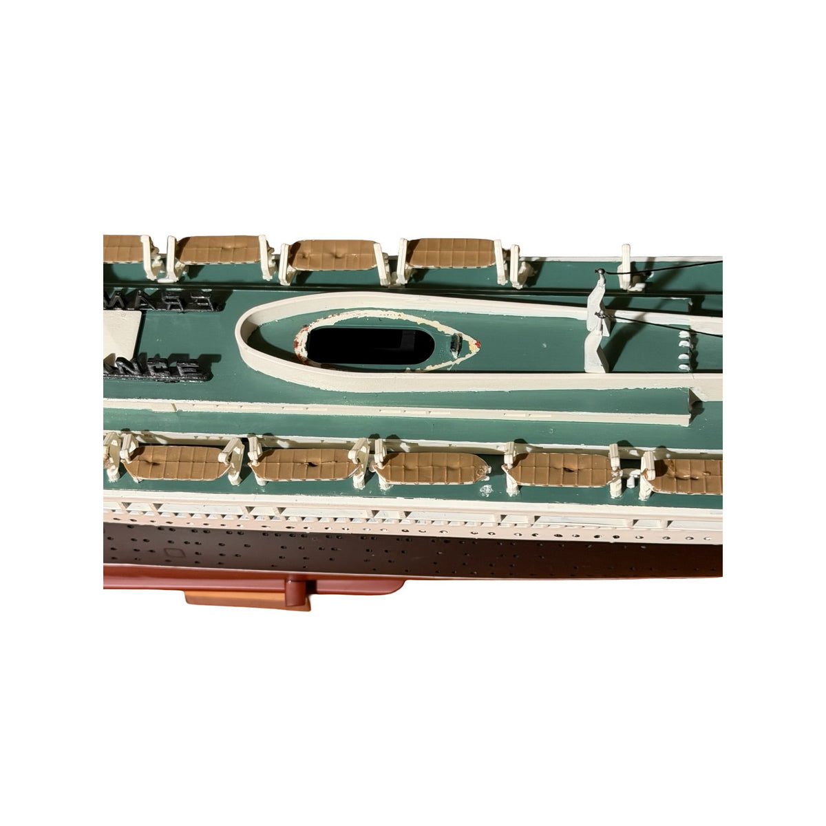 Vintage SS France Ocean Liner Ship Model 25 Inch Plastic Nautical Maritime Restoration