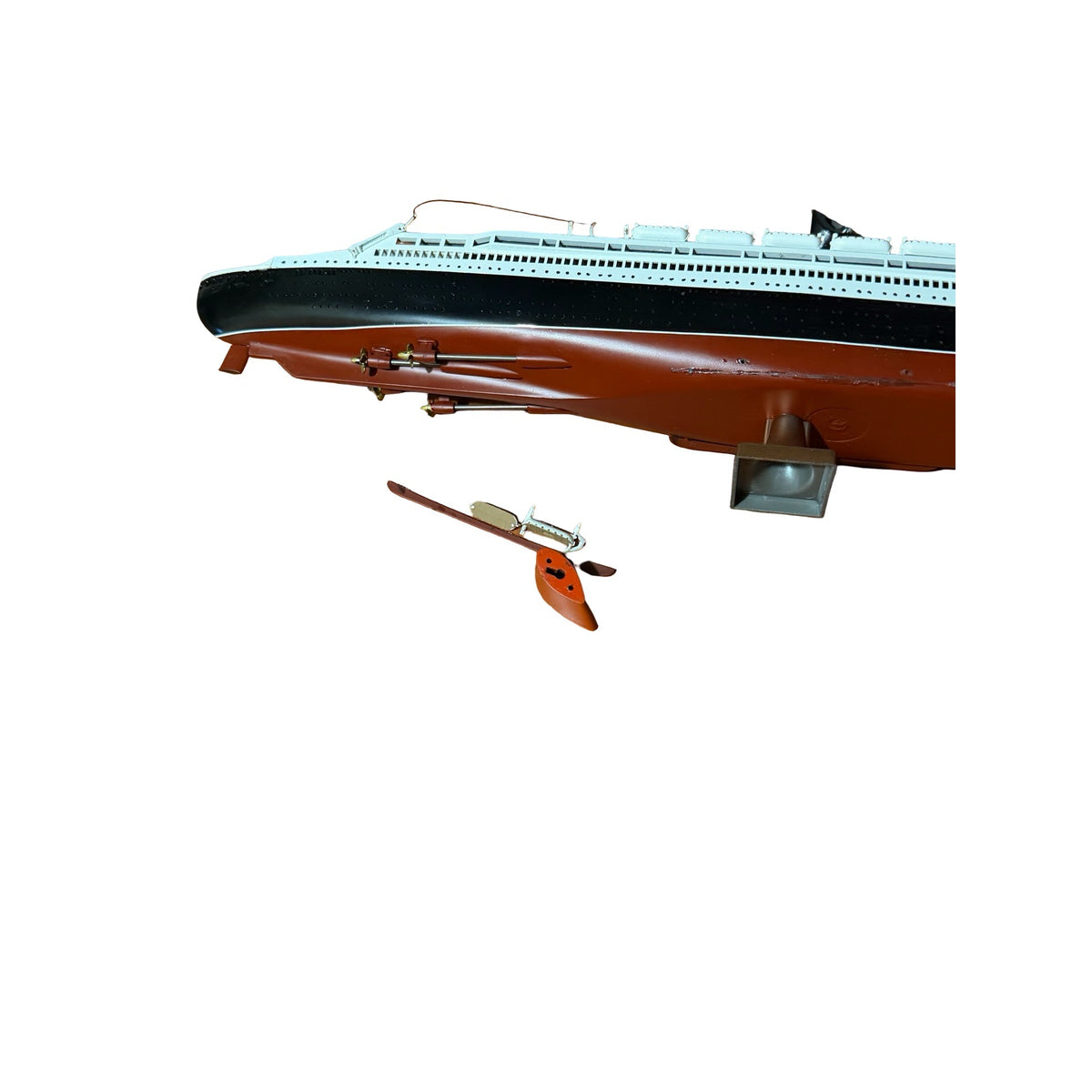 Vintage SS France Ocean Liner Ship Model 25 Inch Plastic Nautical Maritime Restoration