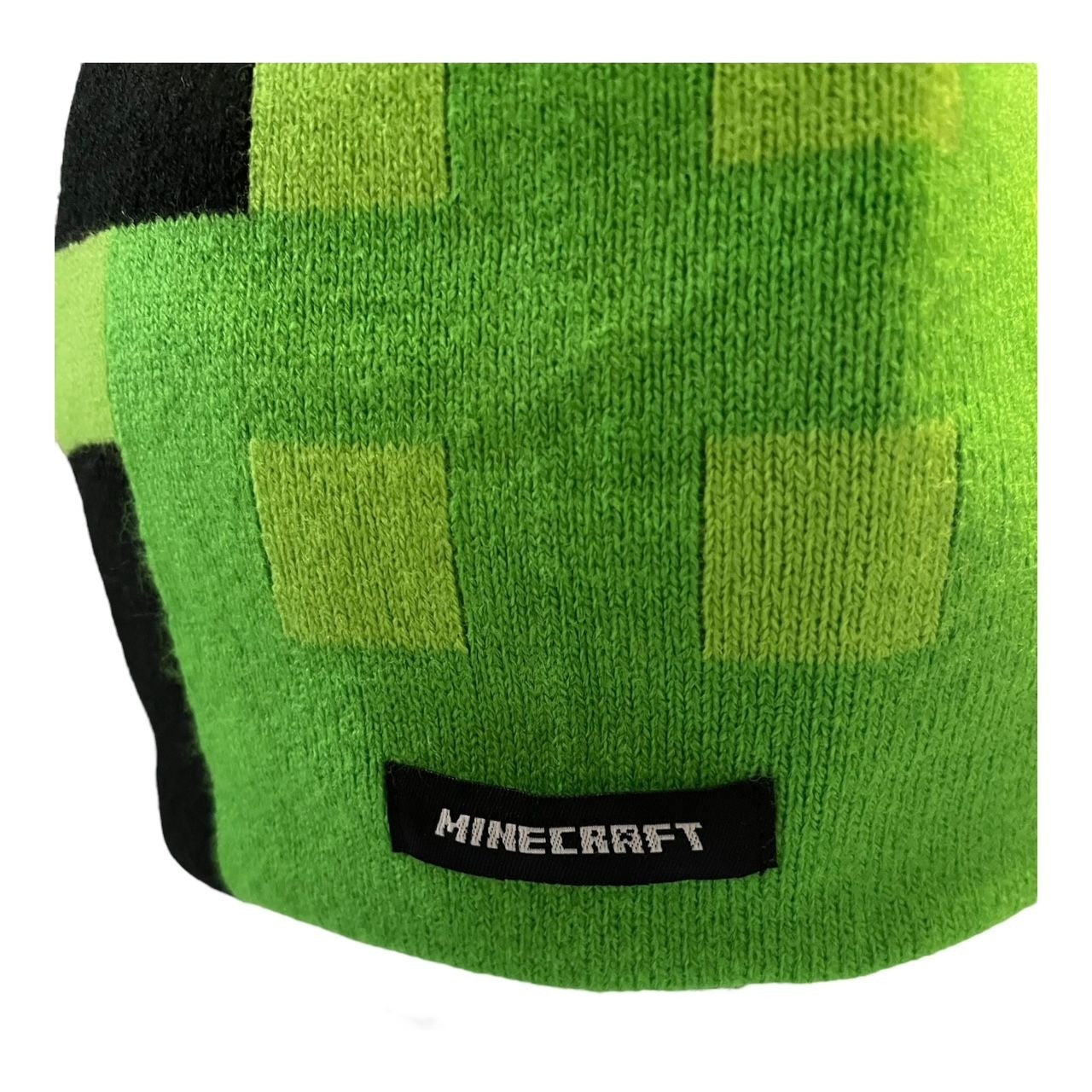 Minecraft Creeper Pom Beanie Hat – Green Pixel Pattern NWT – 2019 Mojang