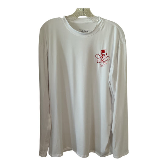 InGear Swim Salt Life Aruba Long Sleeve Shirt Men’s XL | White Red Skull Logo | 48x29
