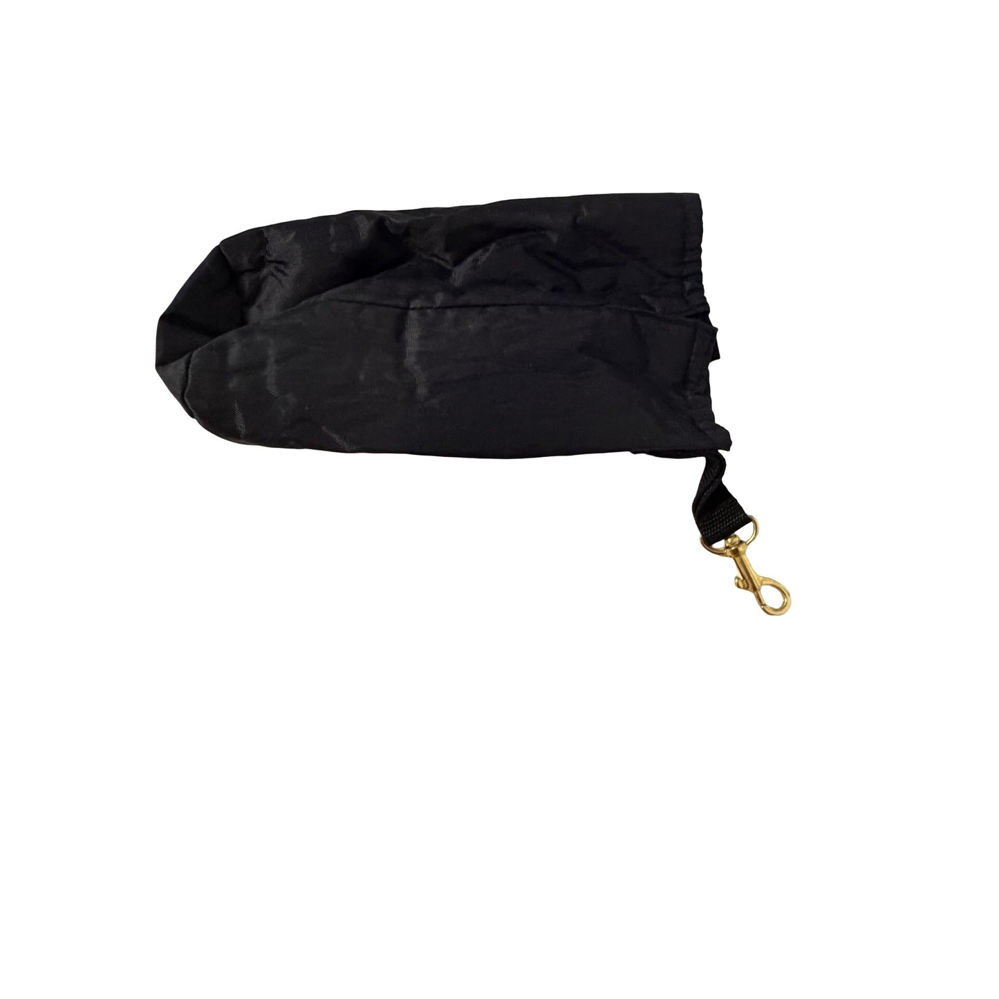Gold Eagle Golf Valuables Pouch Drawstring Accessory Bag Black Nylon Snap Hook 8x4