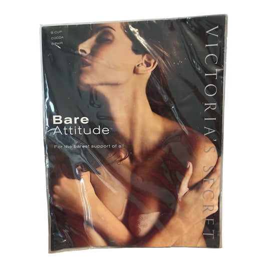 Victoria’s Secret Bare Attitude Bra B Cup Cocoa (6 Pair) | Vintage 1990s Adhesive Strapless Lift | NEW SEALED