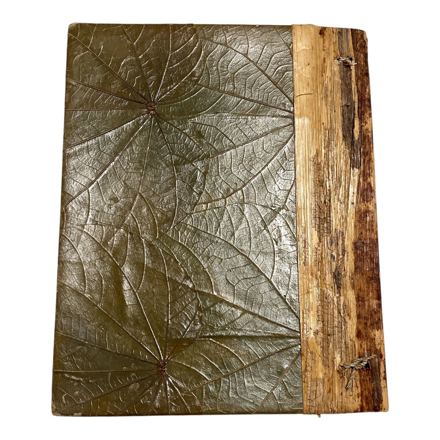 Handmade Tropical Leaf Journal Photo Album Bamboo Spine Hibiscus Cover 9x7