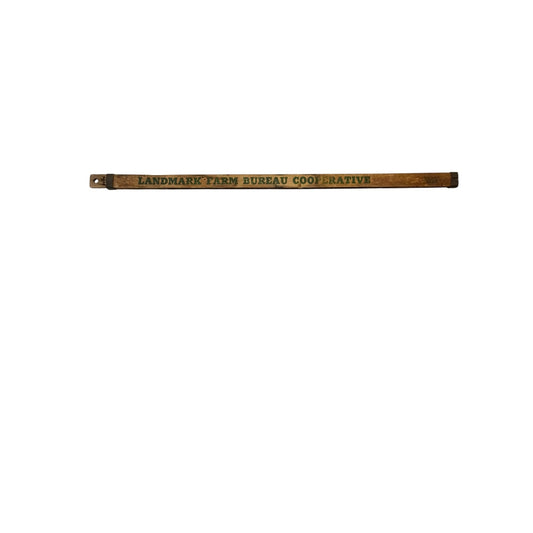 Vintage Landmark Farm Bureau Cooperative Wooden Folding Ruler Elyria Grafton Ohio Advertising Carpenter Rule