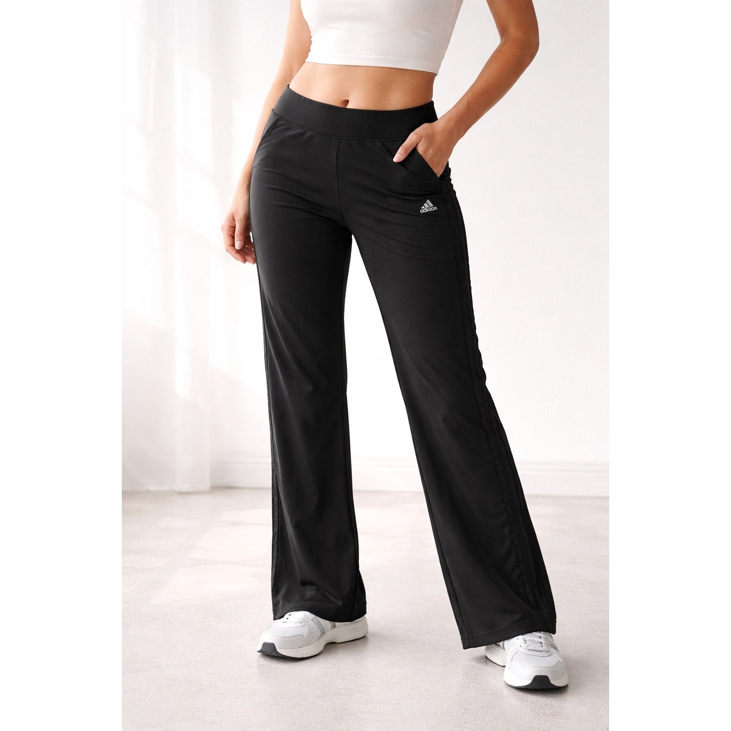 Adidas Climalite Black Track Pants Women’s XL Athletic Straight Leg