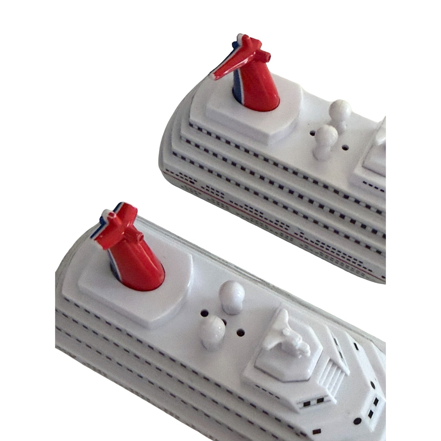 Carnival Cruise Ship Pull Back Toy Lot of 2 Light Up Horn Sound Ships Broken Fins