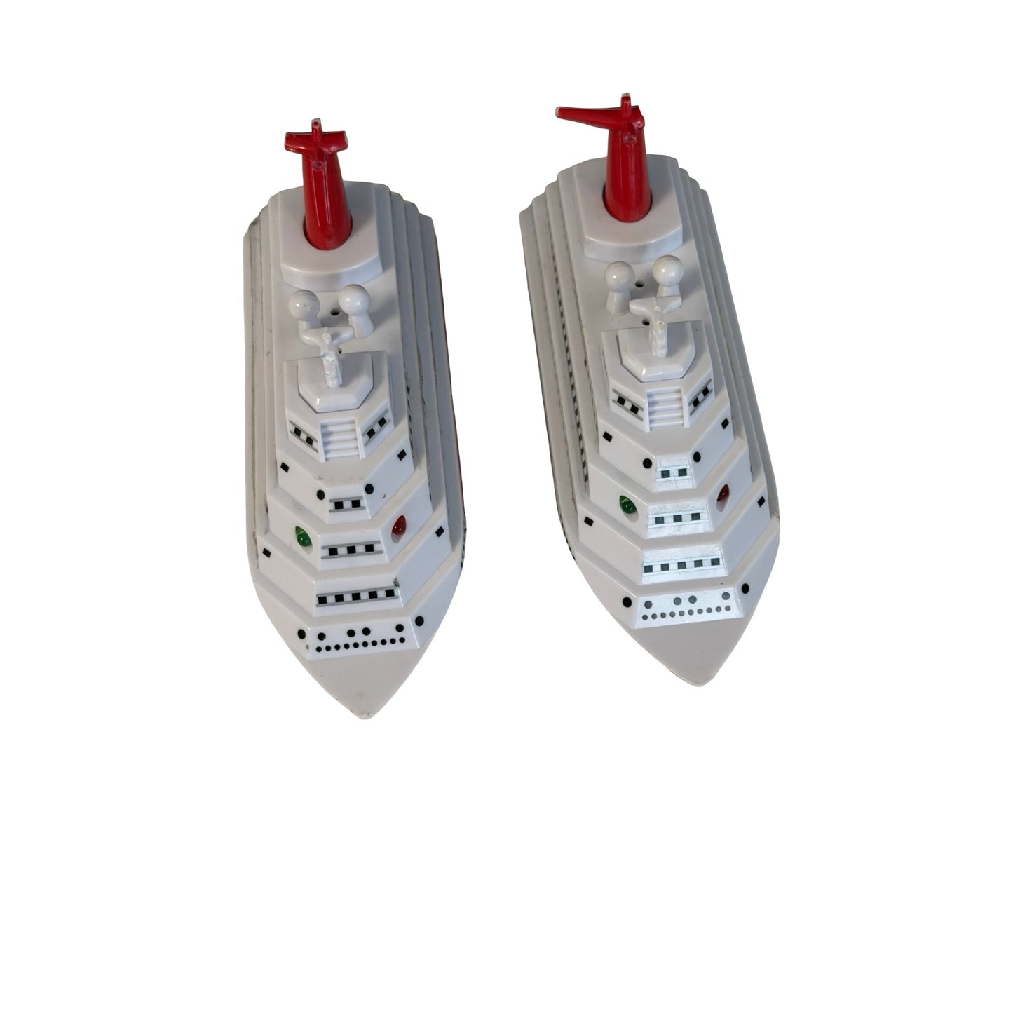 Carnival Cruise Ship Pull Back Toy Lot of 2 Light Up Horn Sound Ships Broken Fins