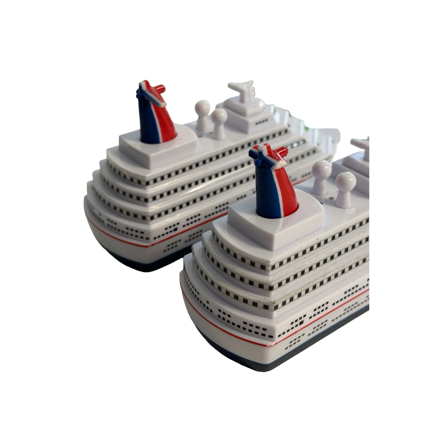 Carnival Cruise Ship Pull Back Toy Lot of 2 Light Up Horn Sound Ships Broken Fins