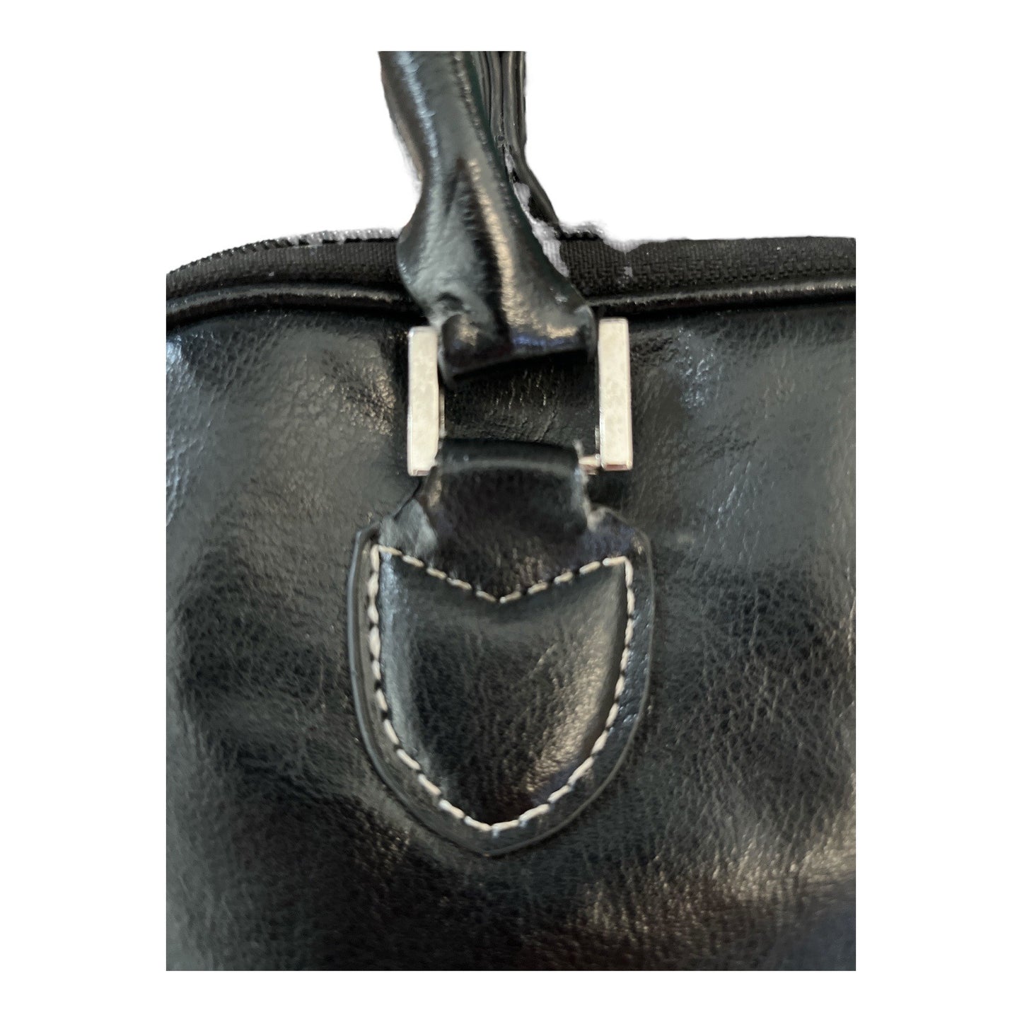 Betty Boop Capricorn Zodiac Black Faux Leather Handbag W/ Double Handles & Zipper Closure 10" X 12" X 4"