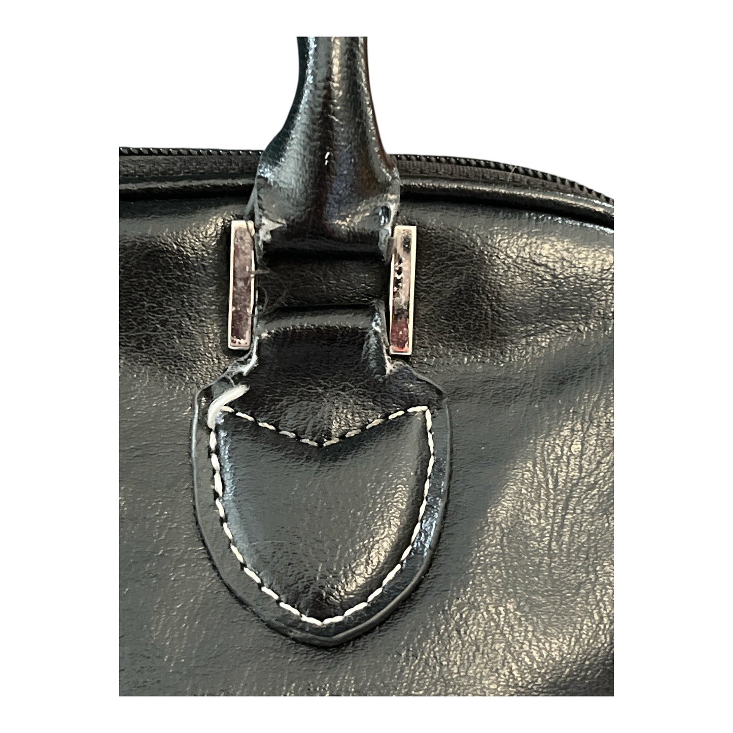 Betty Boop Capricorn Zodiac Black Faux Leather Handbag W/ Double Handles & Zipper Closure 10" X 12" X 4"