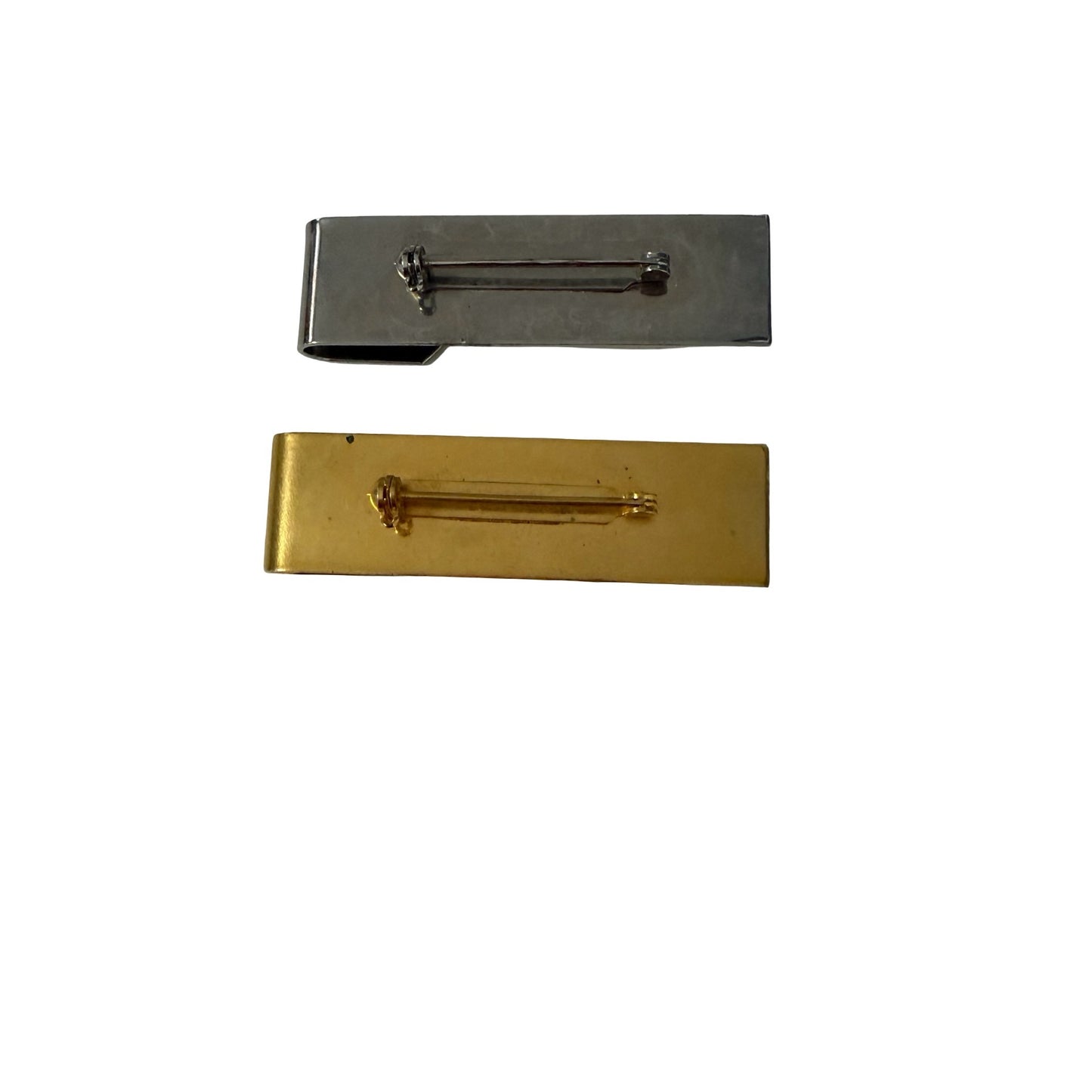 Vintage Gold Tone & Silver Tone Sweater Guard Collar Clips Set of 2 Geometric Ball Design